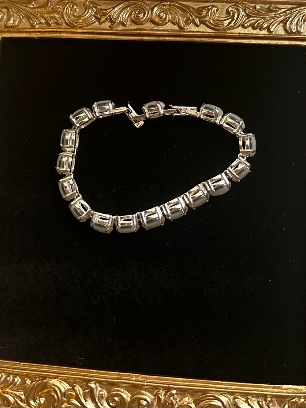 Avon Silver-Tone Moonstone Bracelet with extender